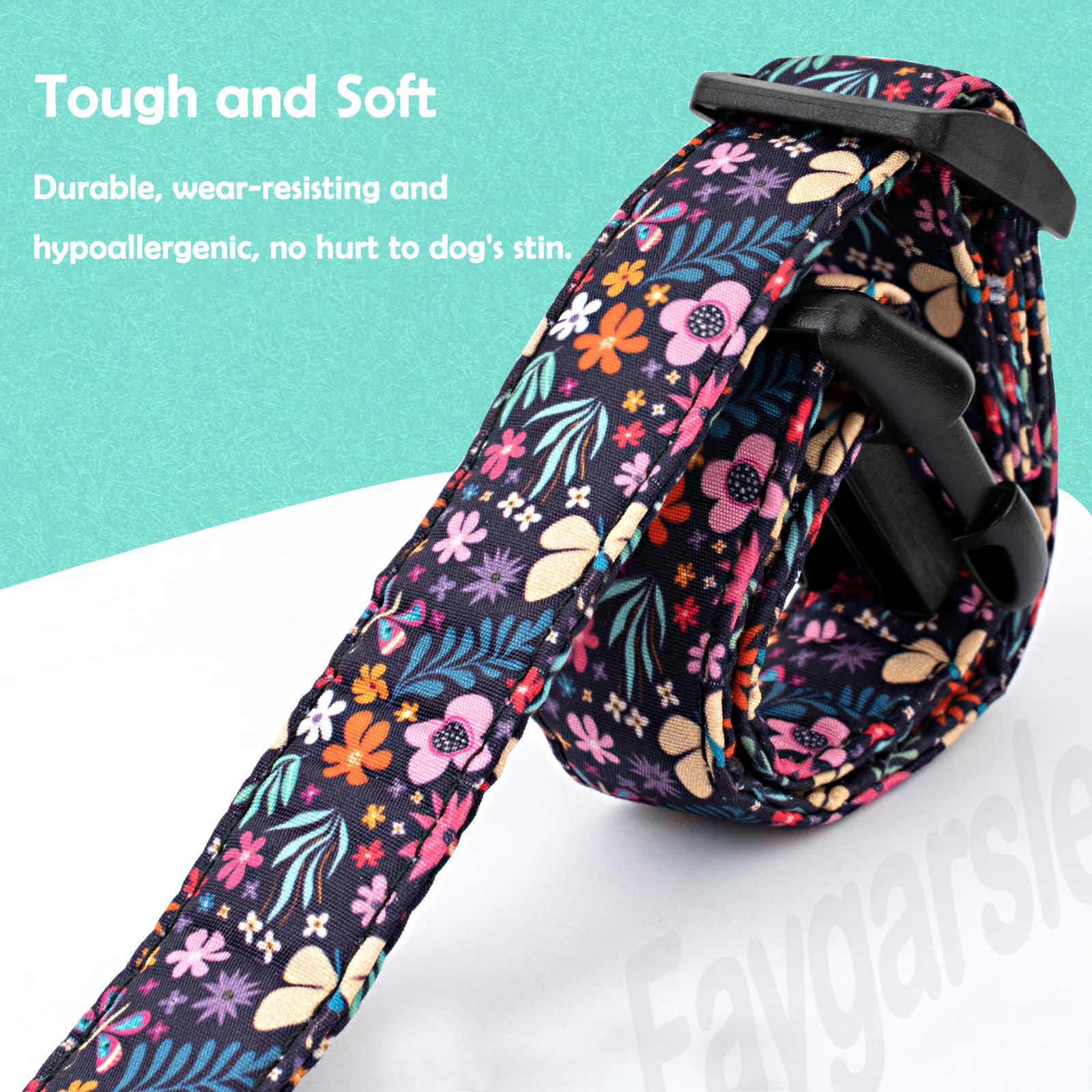 Faygarsle diseño floral único en collar para perro