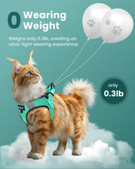 FAYOGOO Arnés gato reflectivo-noche: mayor visibilidad para paseos nocturnos.