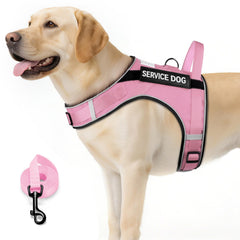 FAYOGOO arnés para perro grande con malla transpirable rosa XXL, cómodo durante paseos largos.