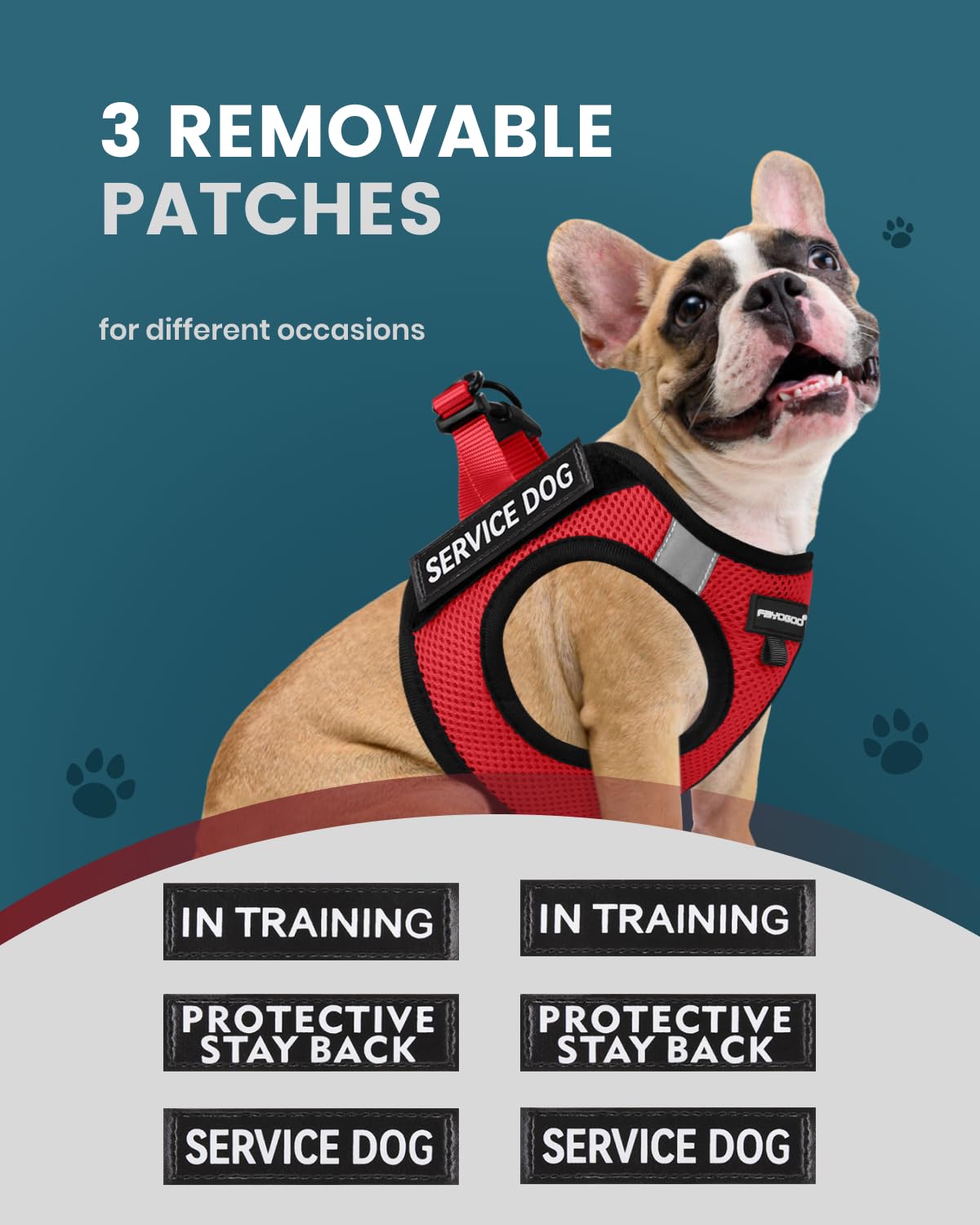 Fayogoo Service Dog Vest con malla transpirable, ideal para entrenamientos diarios.