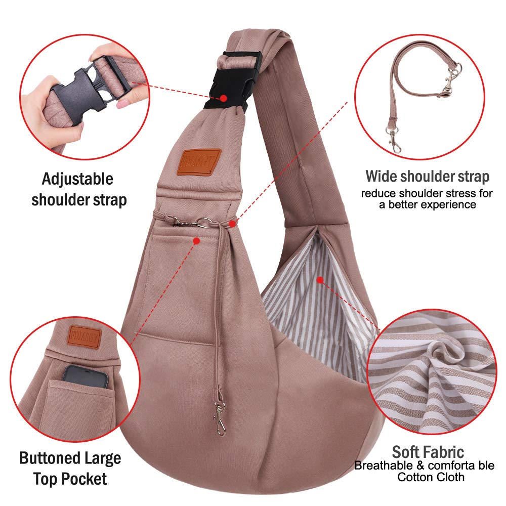  FDJASGY bandolera-perro-pequeno-reversible, opción versátil para comodidad y estilo.