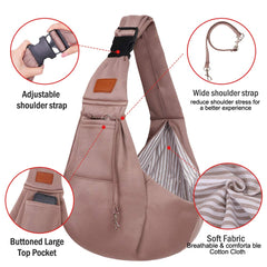  FDJASGY bandolera-perro-pequeno-reversible, opción versátil para comodidad y estilo.