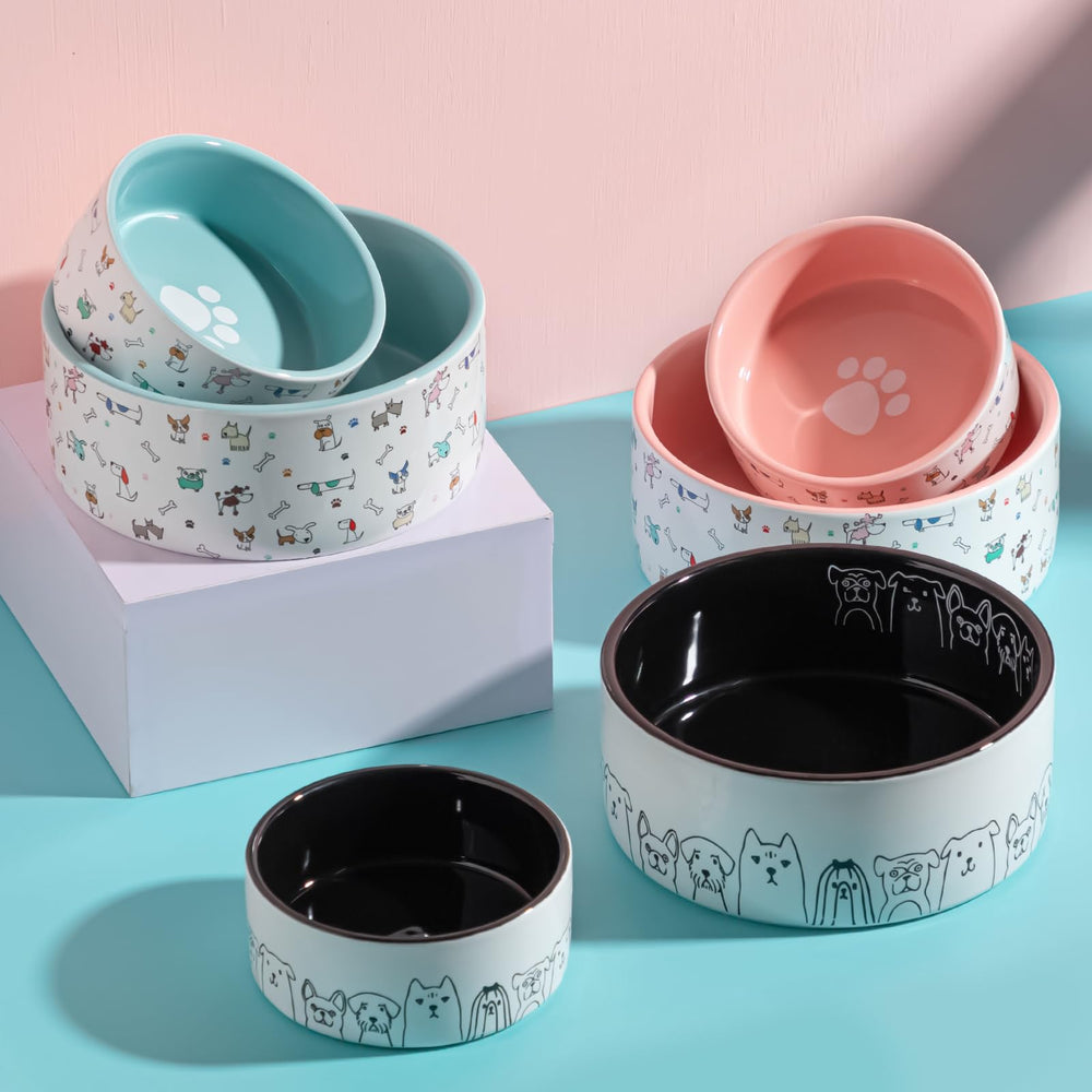 FE FUN ELEMENTS tazón para perros rosa, diseño duradero y cómodo.
