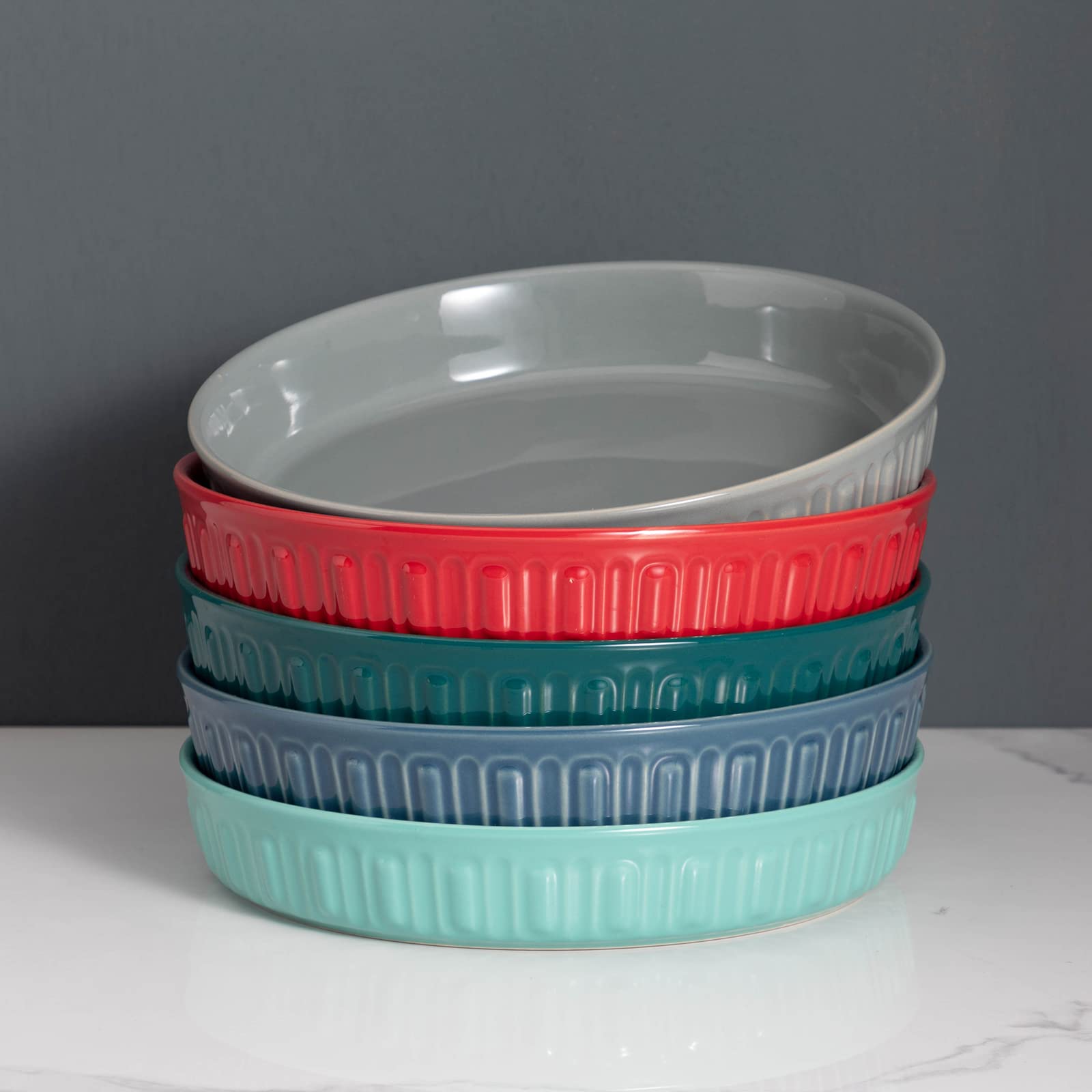 FE FUN ELEMENTS cuenco cerámico azul para perros, gatos y aves; uso múltiple