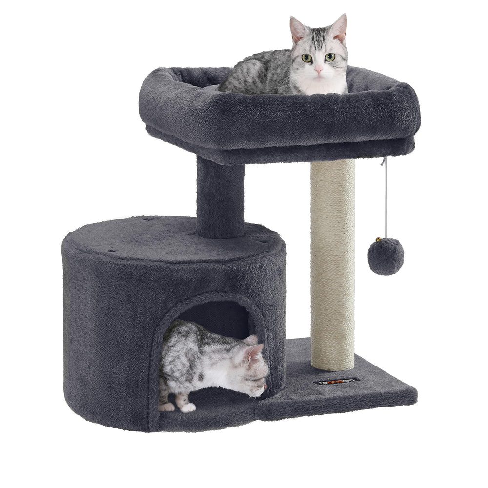 Feandrea árbol para gatos compacto con poste de sisal para trepar y afilar uñas.