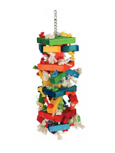 Featherland Paradise Knots N Blocks: diseño duradero con materiales naturales para aves grandes