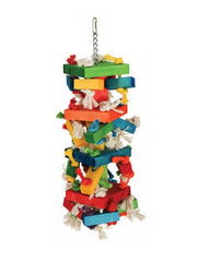 Featherland Paradise Knots N Blocks: diseño duradero con materiales naturales para aves grandes