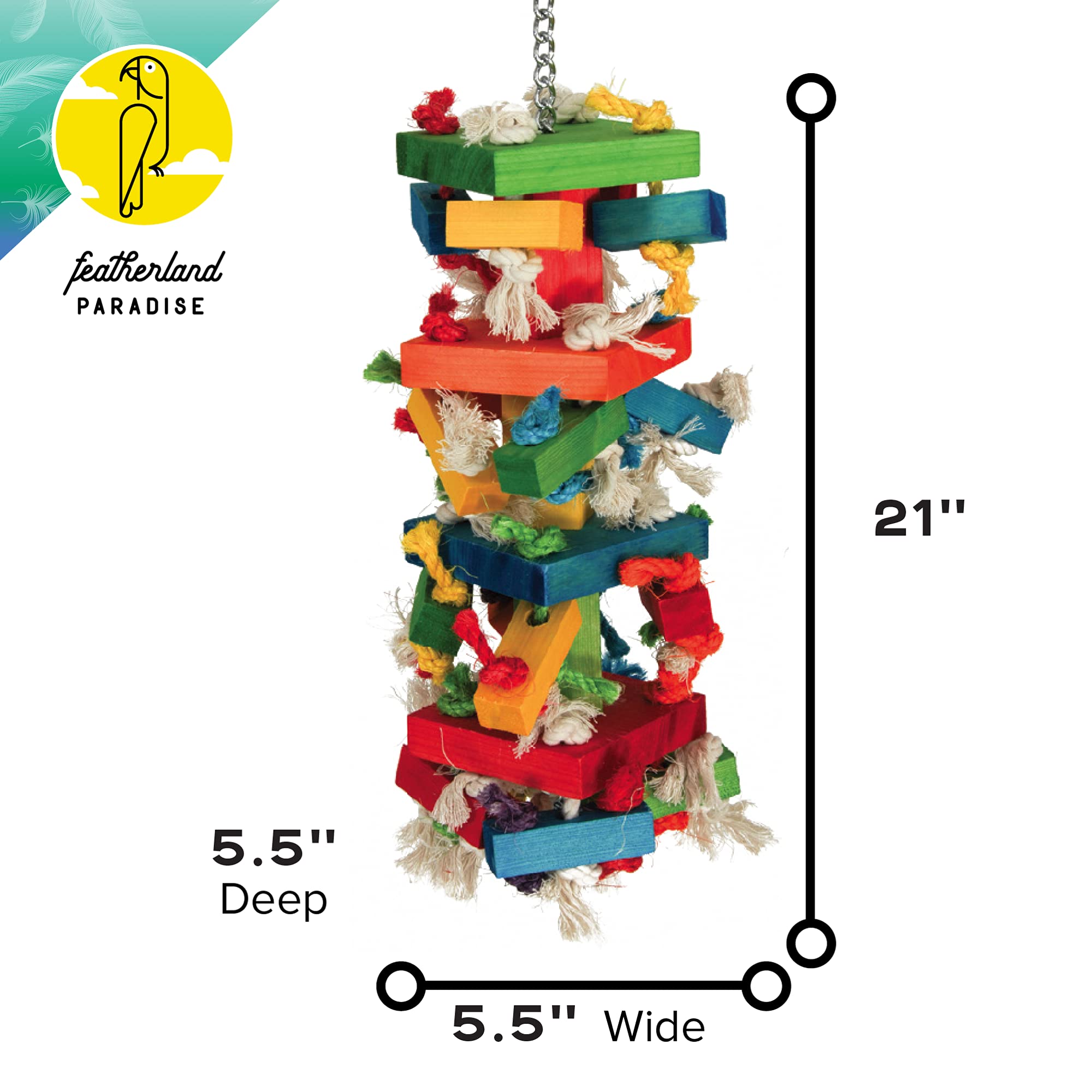 Featherland Paradise Knots N Blocks: bloques de madera para masticar y ejercitar las patas