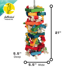 Featherland Paradise Knots N Blocks: bloques de madera para masticar y ejercitar las patas