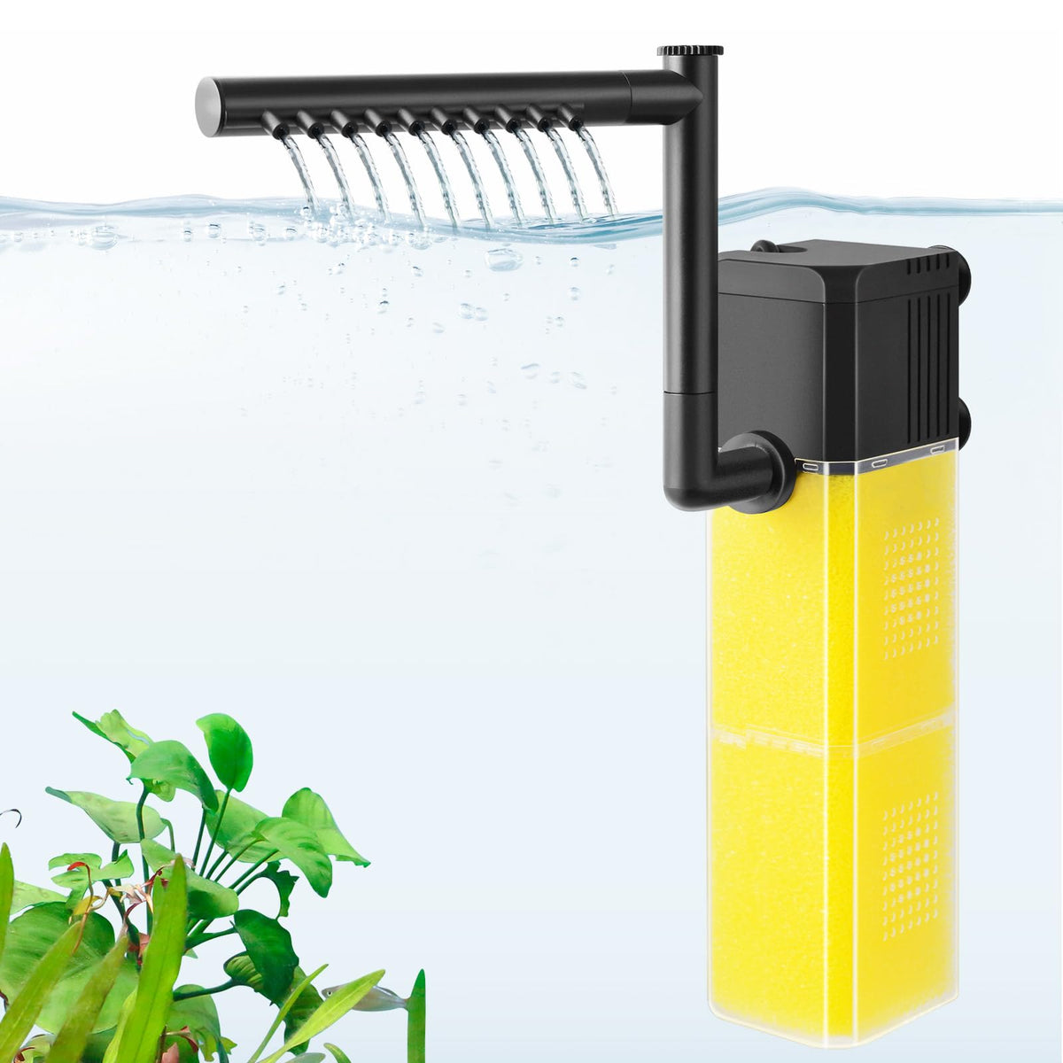 FEDOUR filtro submersible con barra de rociado para acuario, mejora oxigenación