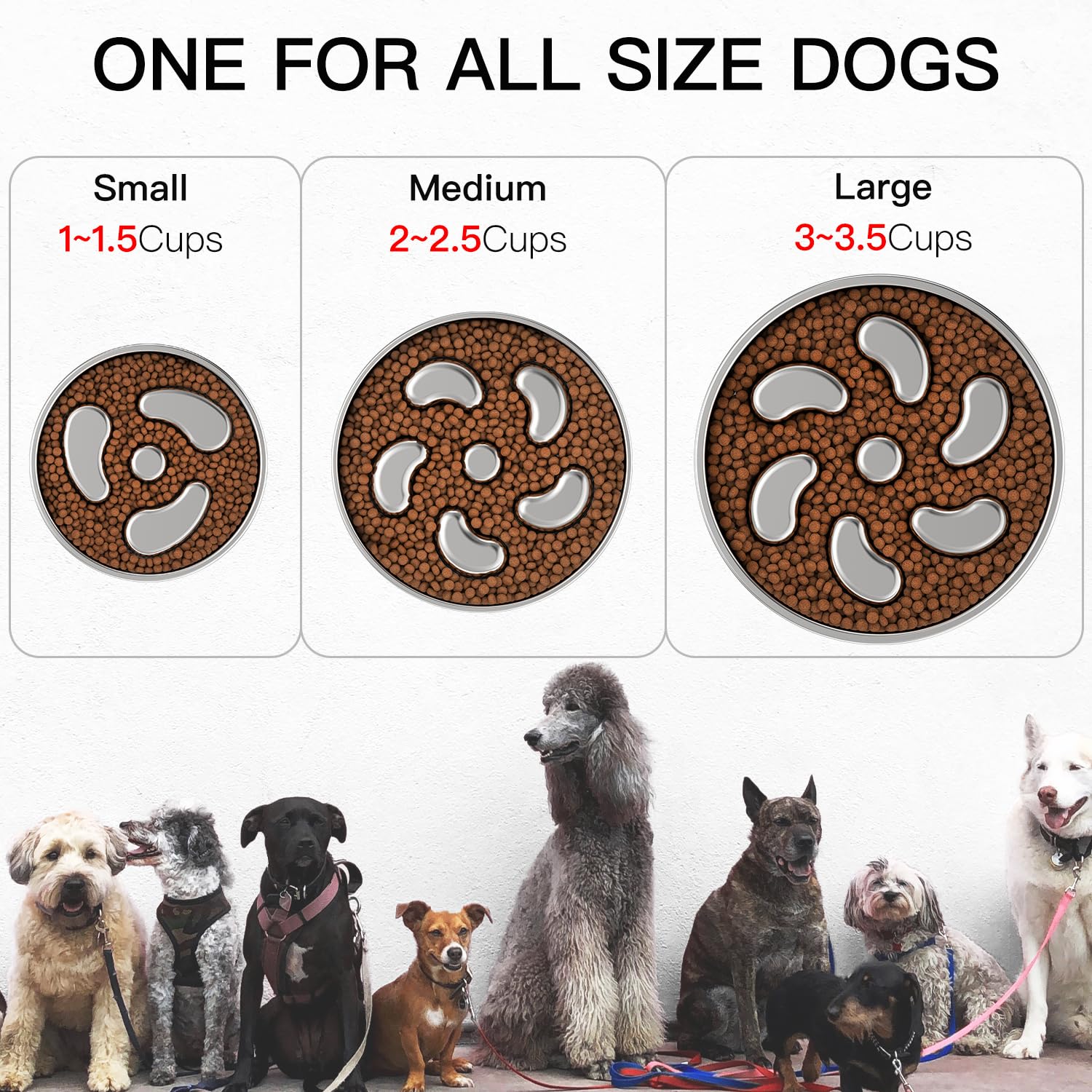 Feedoo acero inoxidable 304, material duradero y seguro para mascotas.