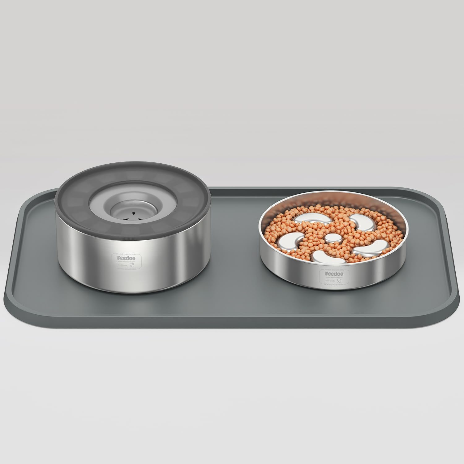 Feedoo tapete gris, diseño discreto para cualquier rincón.