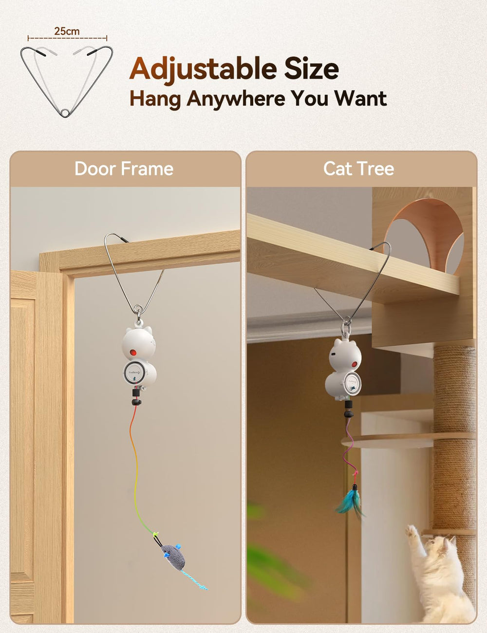 FEELNEEDY: juguete colgante con clip ajustable para puertas