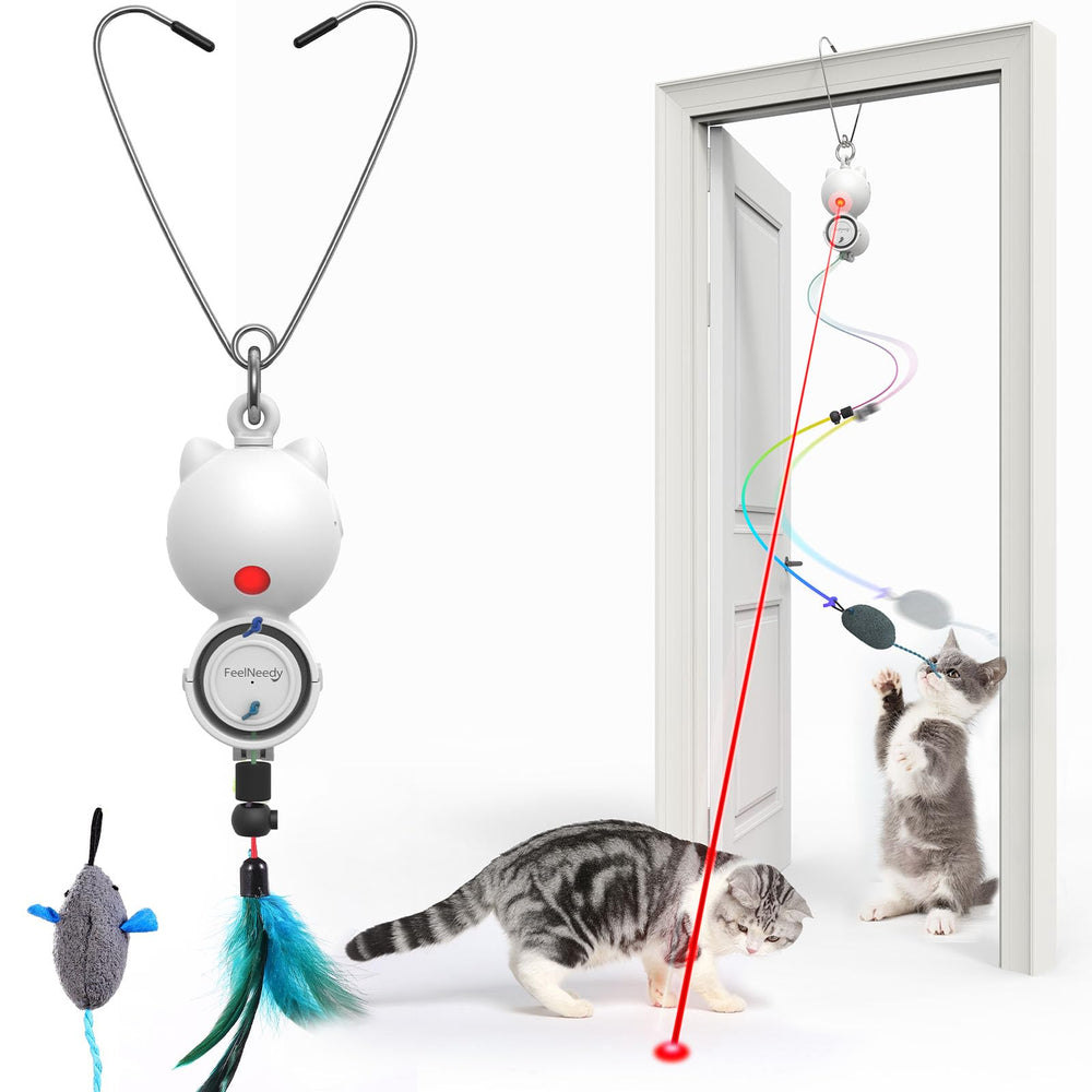 FEELNEEDY: juguete láser LED para gatos, mejora el ejercicio diario
