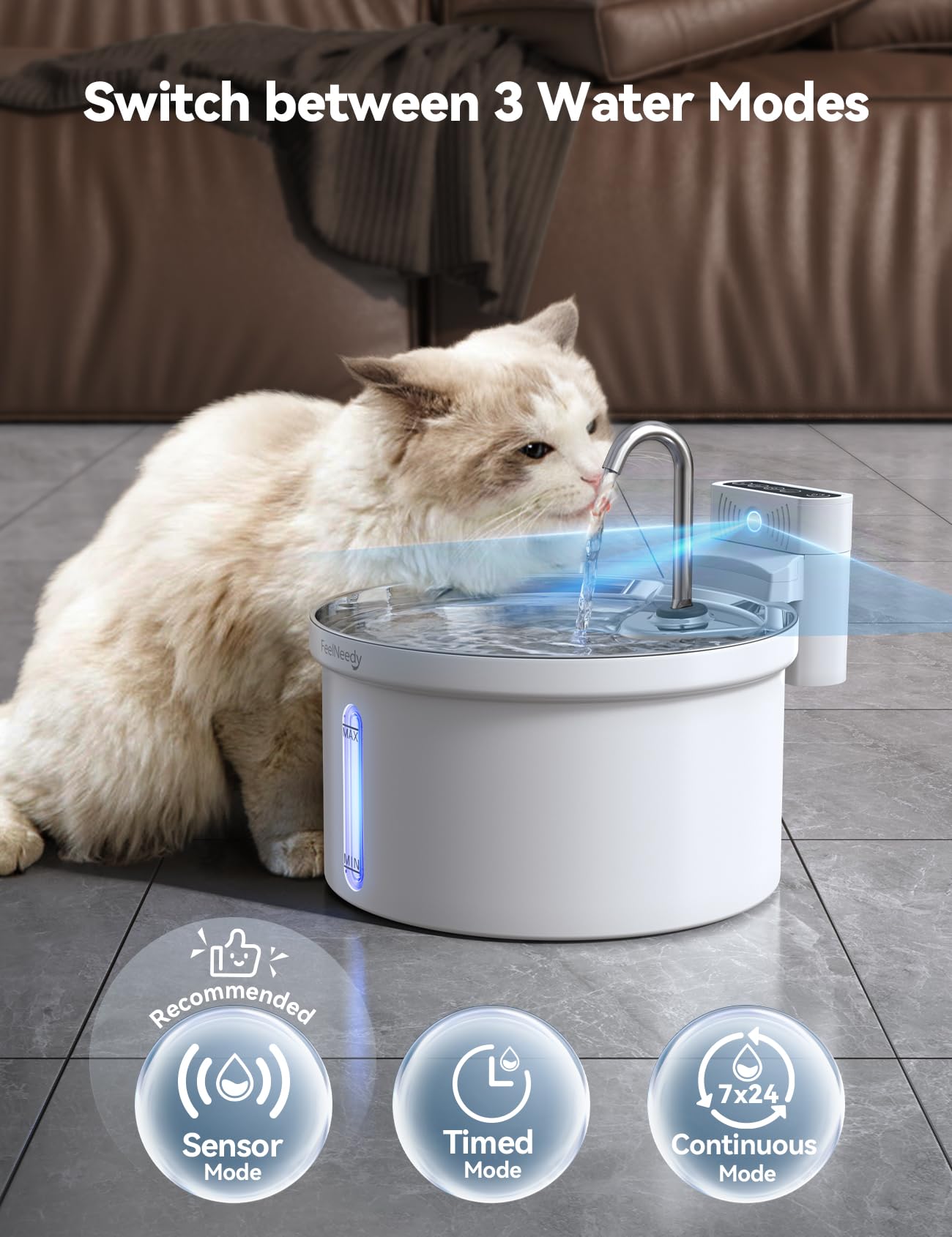 Feelnedy sensor de movimiento detecta cercanía y activa flujo.