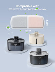 FEELNEEDY esponjas filtrantes seis-pack para fuente de gatos, retienen impurezas y mejoran el sabor