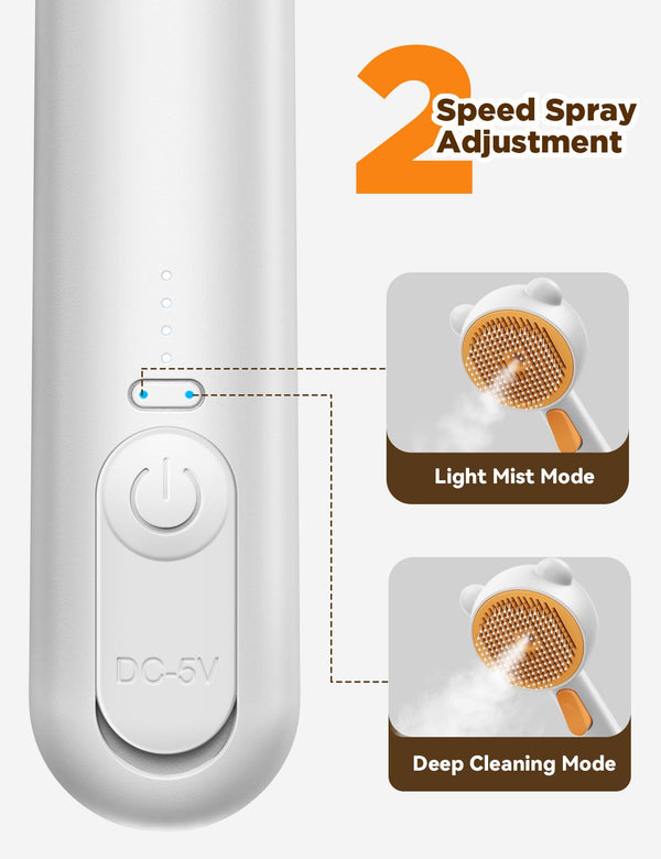 FEELNEEDY Pet Steam Brush reduce estática durante el cepillado