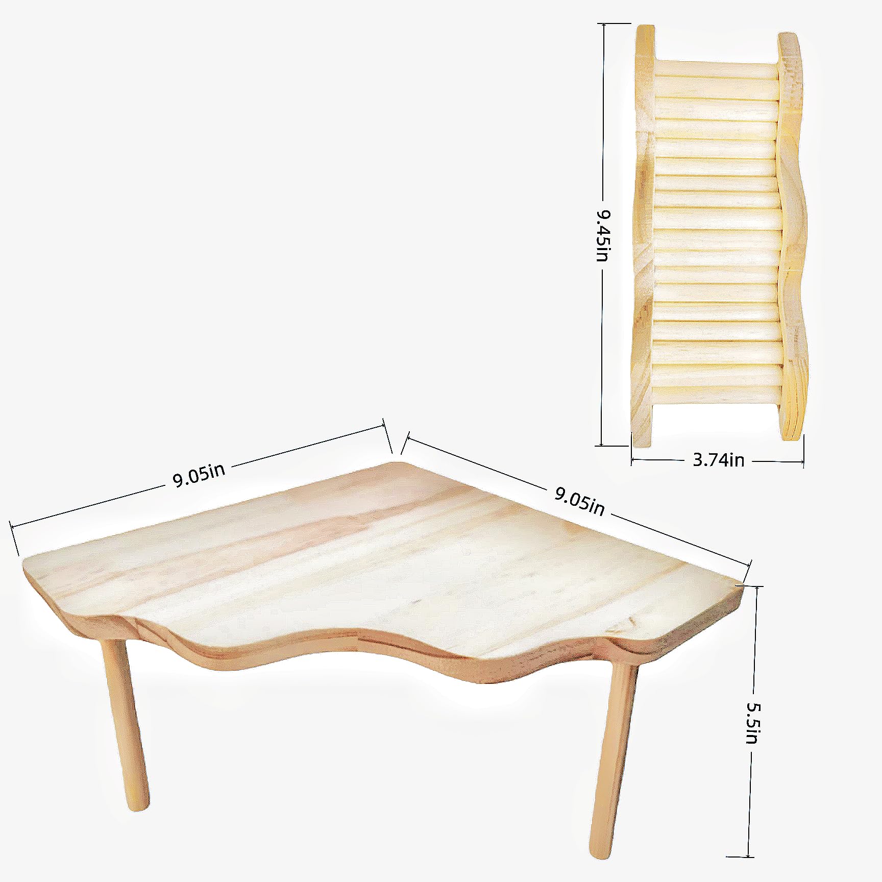 Feiena detalle de madera natural, material no tóxico para roer seguro.