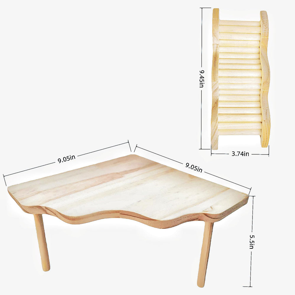 Feiena detalle de madera natural, material no tóxico para roer seguro.