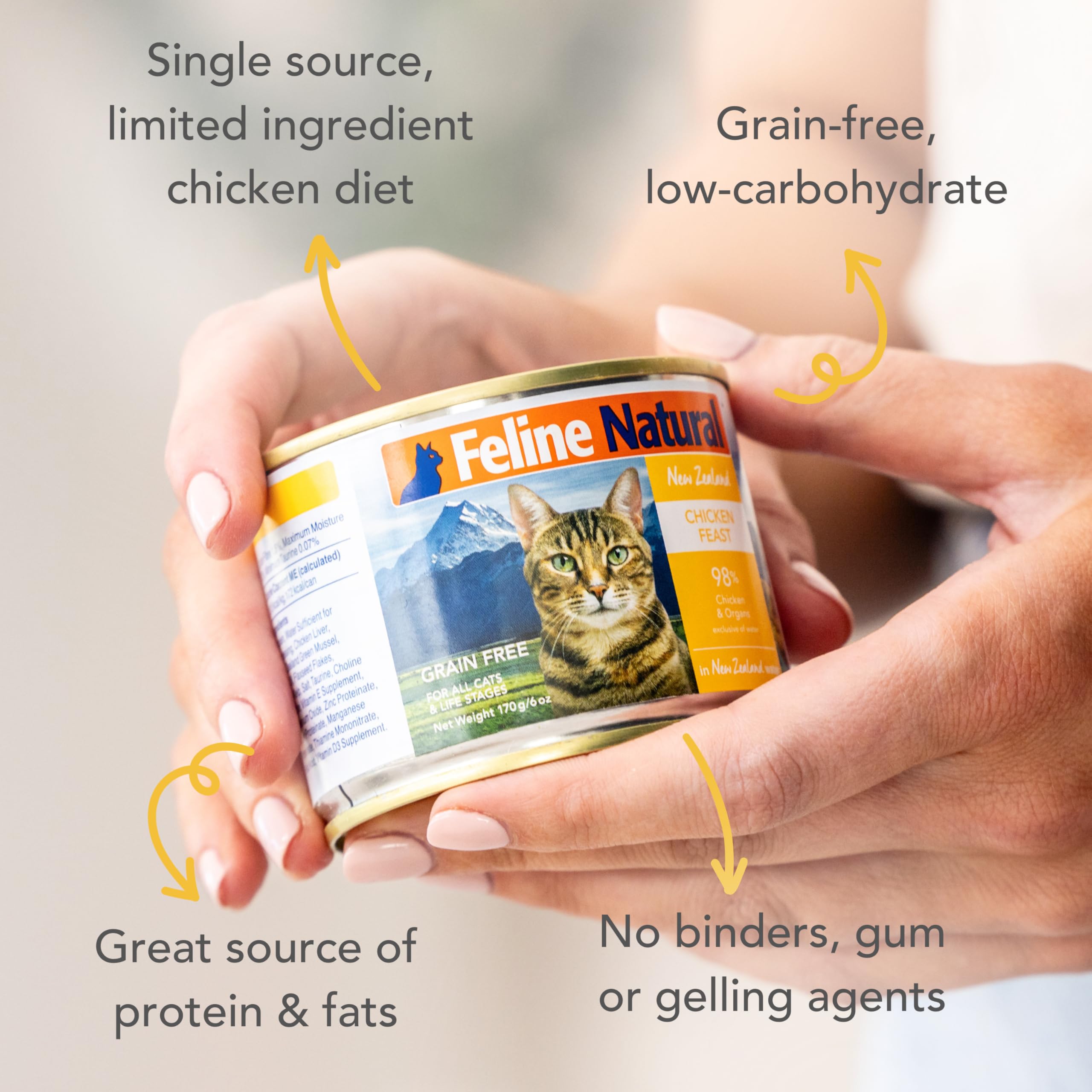 Feline Natural, servir-en-cuenco, práctica para comidas diarias.