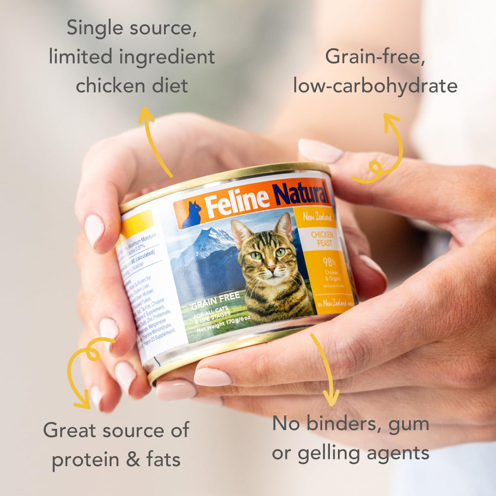 Feline Natural, servir-en-cuenco, práctica para comidas diarias.