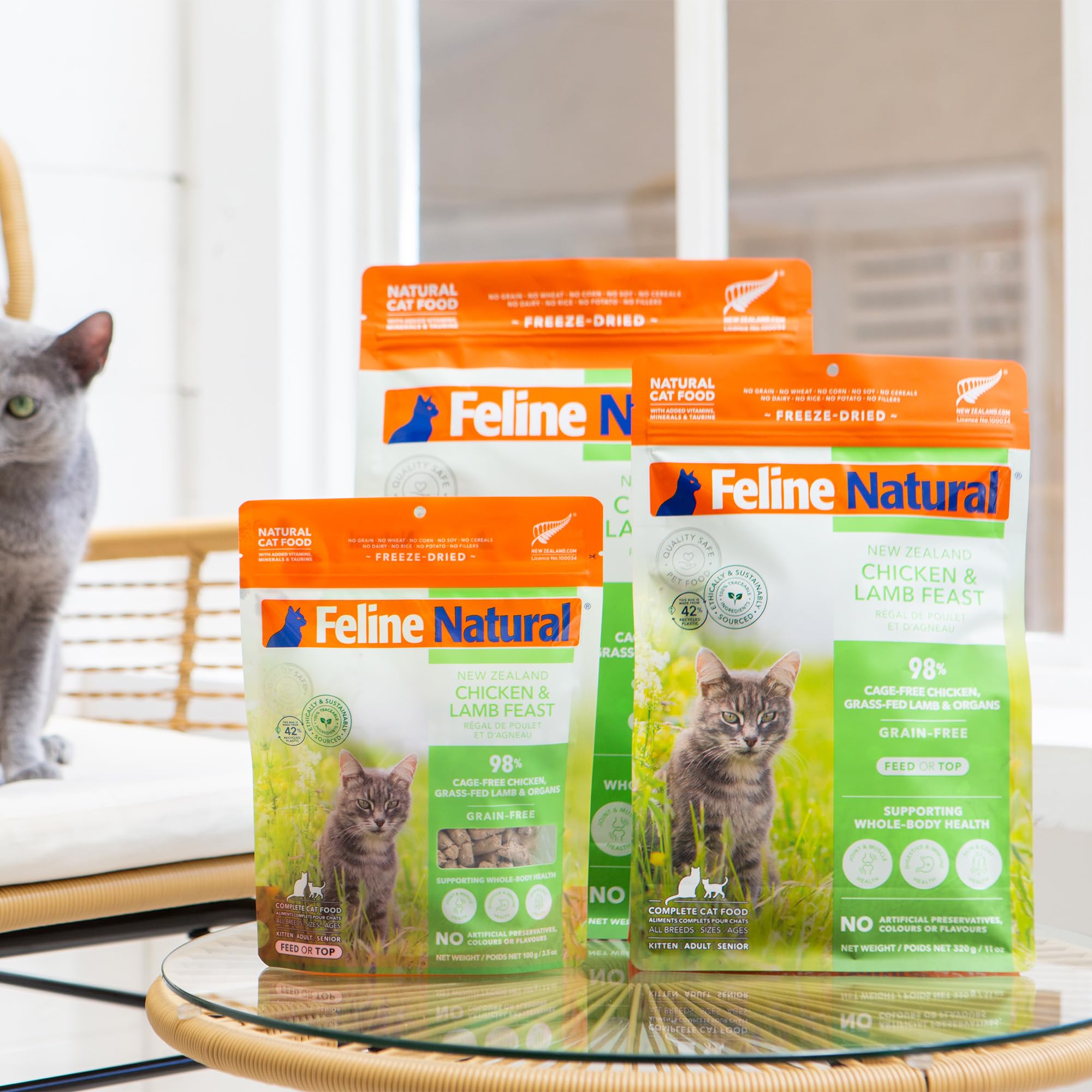 Textura liofilizada atractiva para felinos curiosos y comedores selectos