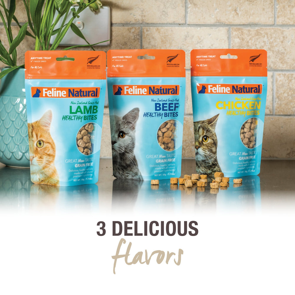 Feline Natural sin aditivos: snack simple y seguro para estómagos sensibles.