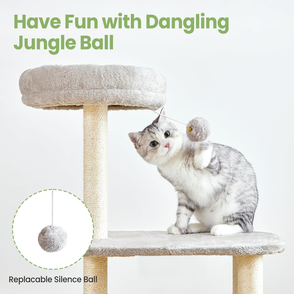 Feliskyn árbol para gatos: juguete colgante intercambiable para horas de entretenimiento.
