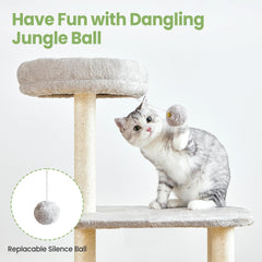 Feliskyn árbol para gatos: juguete colgante intercambiable para horas de entretenimiento.