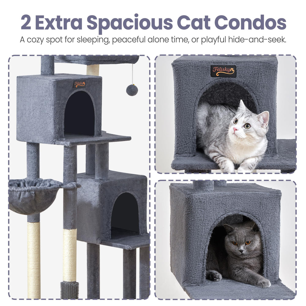 Feliskyn arbol gatos XL 65 pulgadas, plataformas superiores para trepar y observar.
