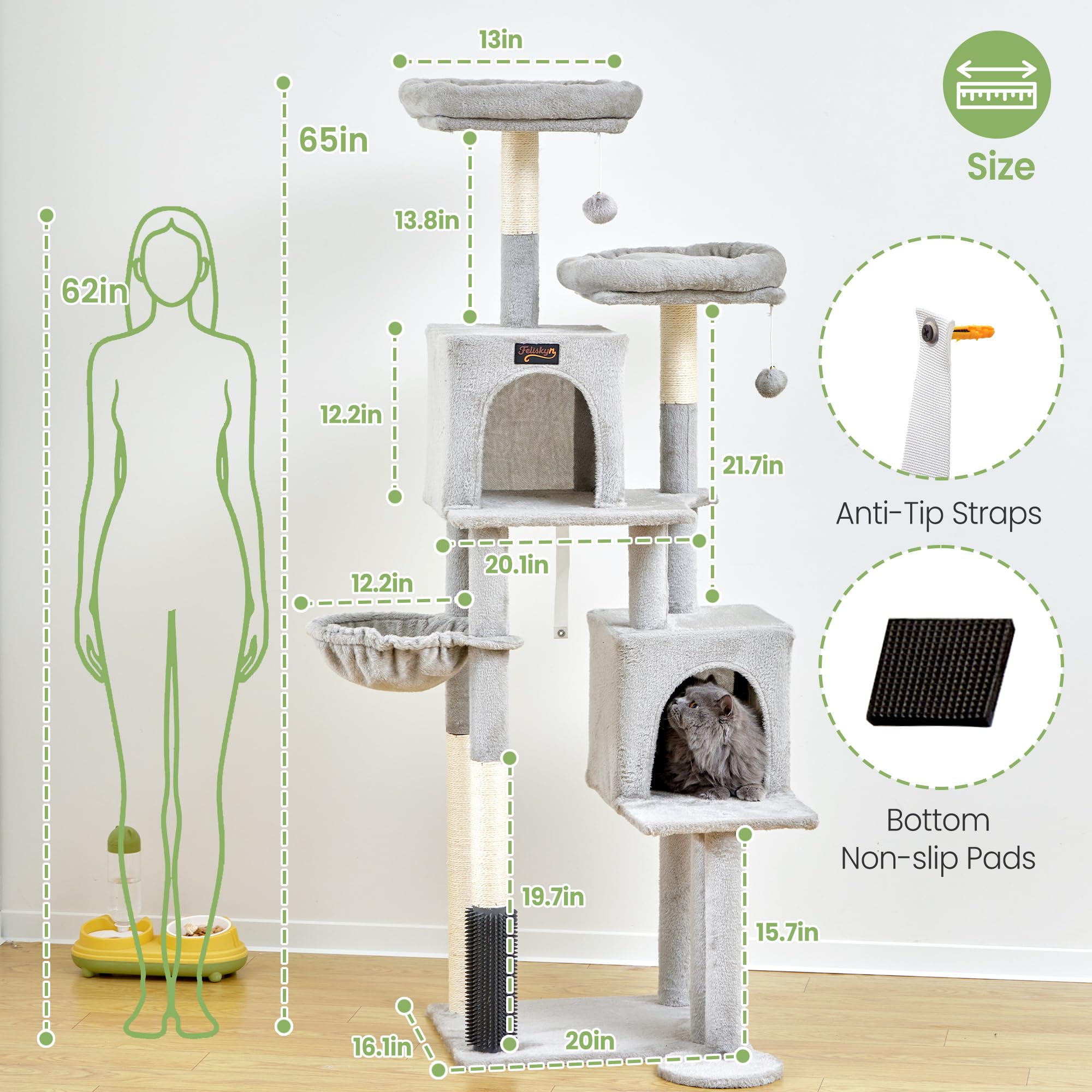 Feliskyn torre para gatos, montaje sencillo para empezar a disfrutar