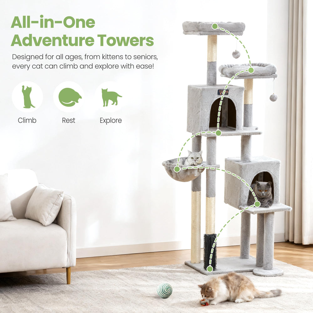Feliskyn torre multi-gatos, espacio compartido sin conflictos