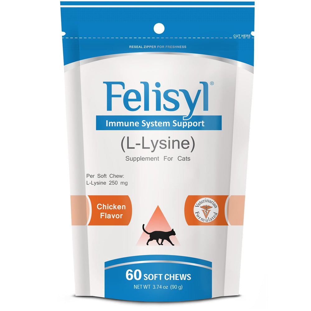 Felisyl: empaque de apoyo inmunológico para gatos, práctico para uso diario.