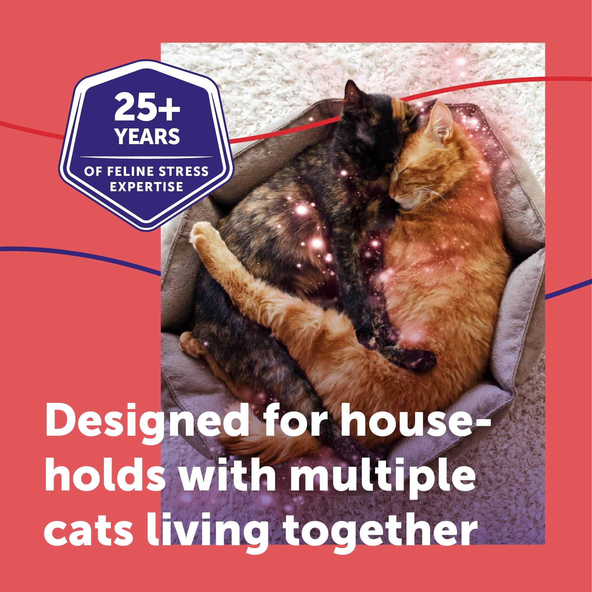 Feliway MultiCat sin drogas, seguridad para la familia y otros animales.