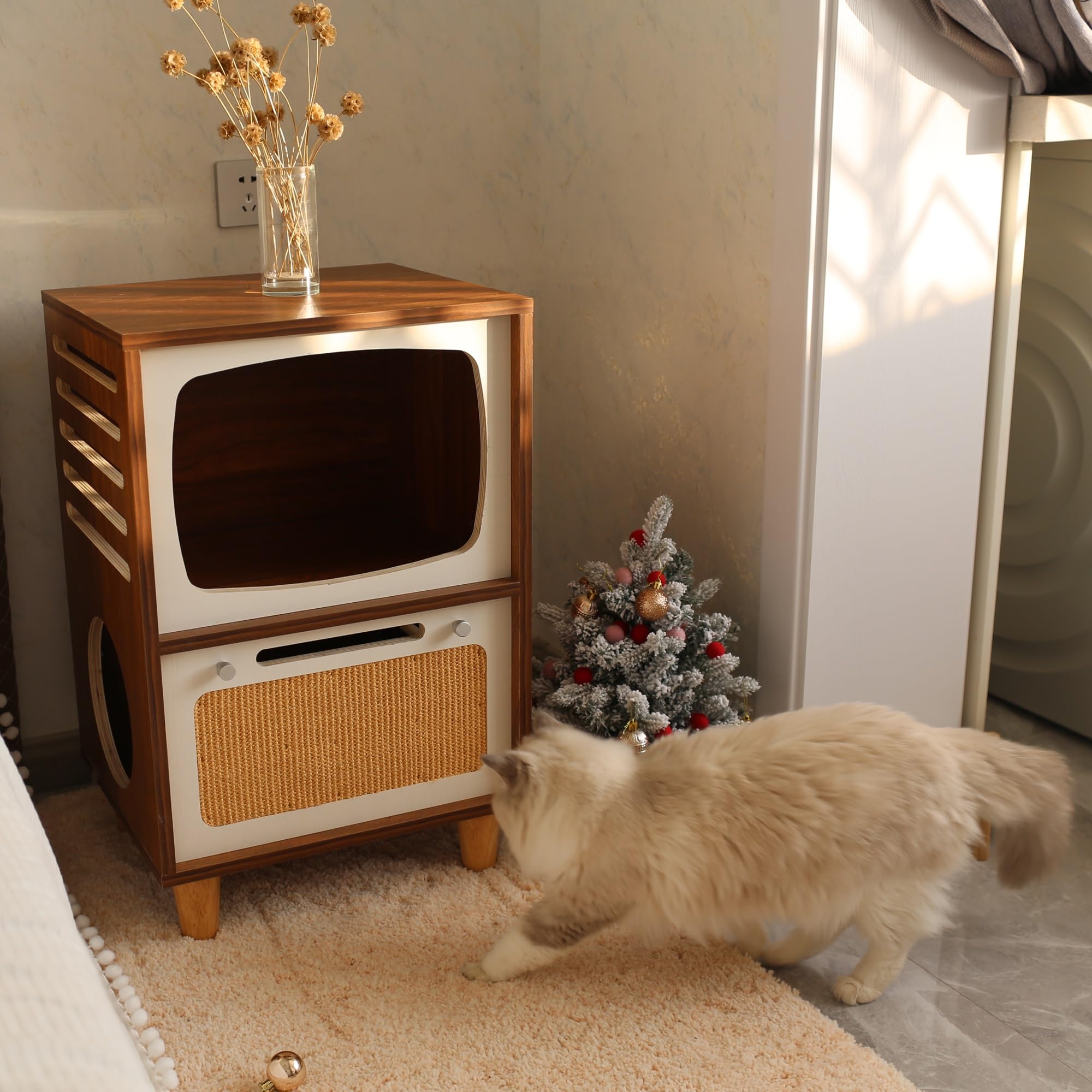 Felixir diseño retro mueble-gato, agrega estilo a tu sala.