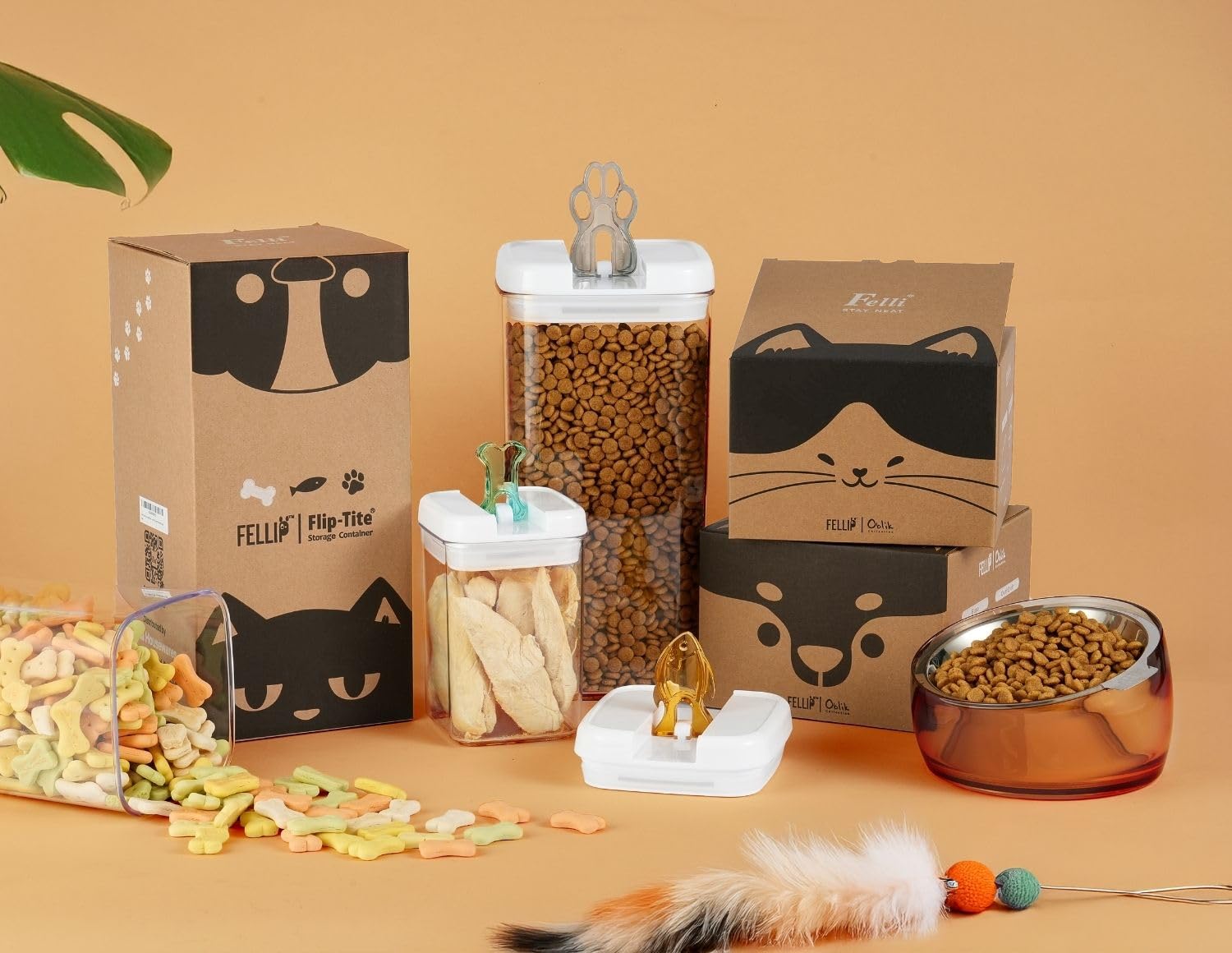 Plástico BPA-free y seguro para alimentos secos para mascotas.