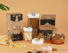 Plástico BPA-free y seguro para alimentos secos para mascotas.