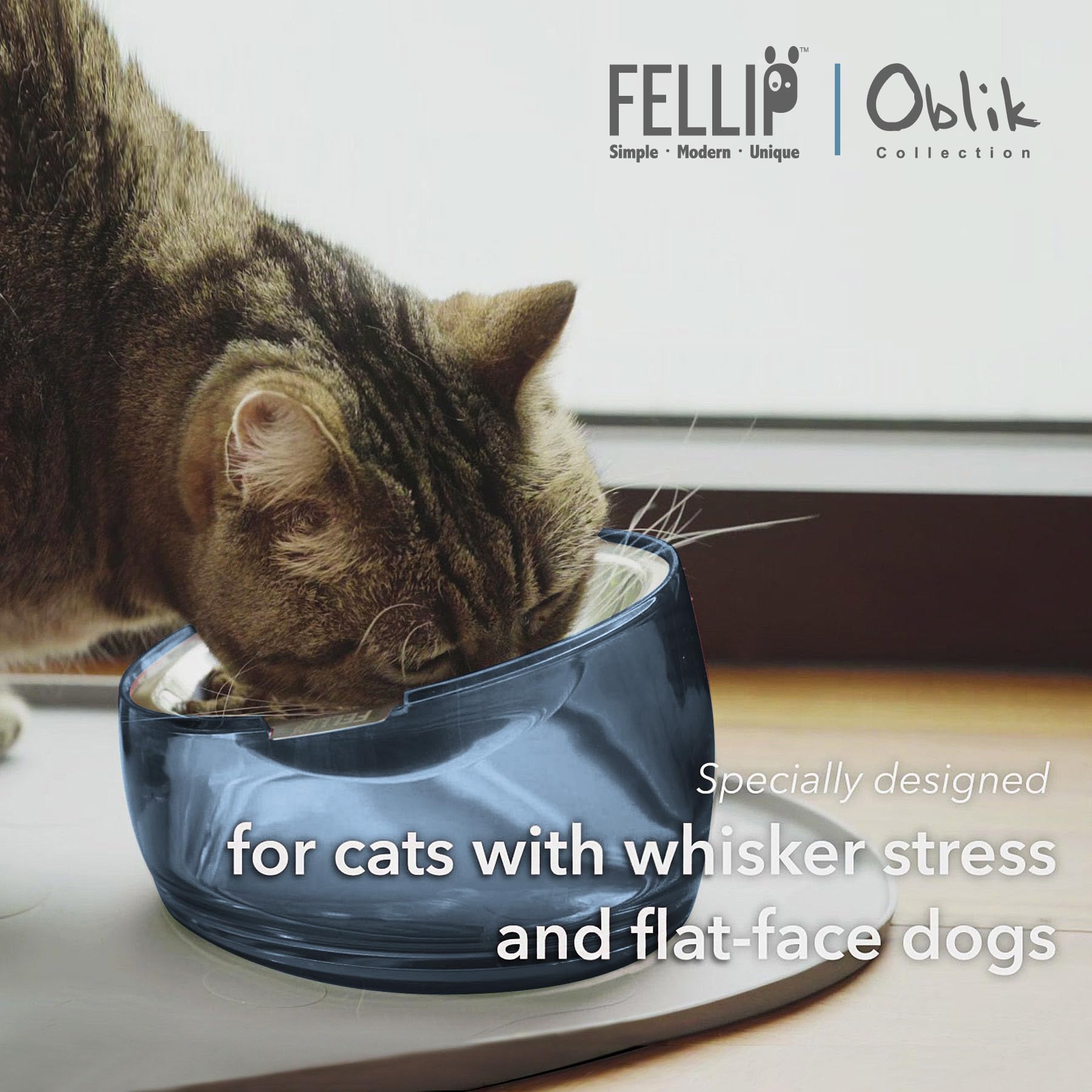 Felli Oblik inclinacion 15 grados favorece una postura cómoda al comer.