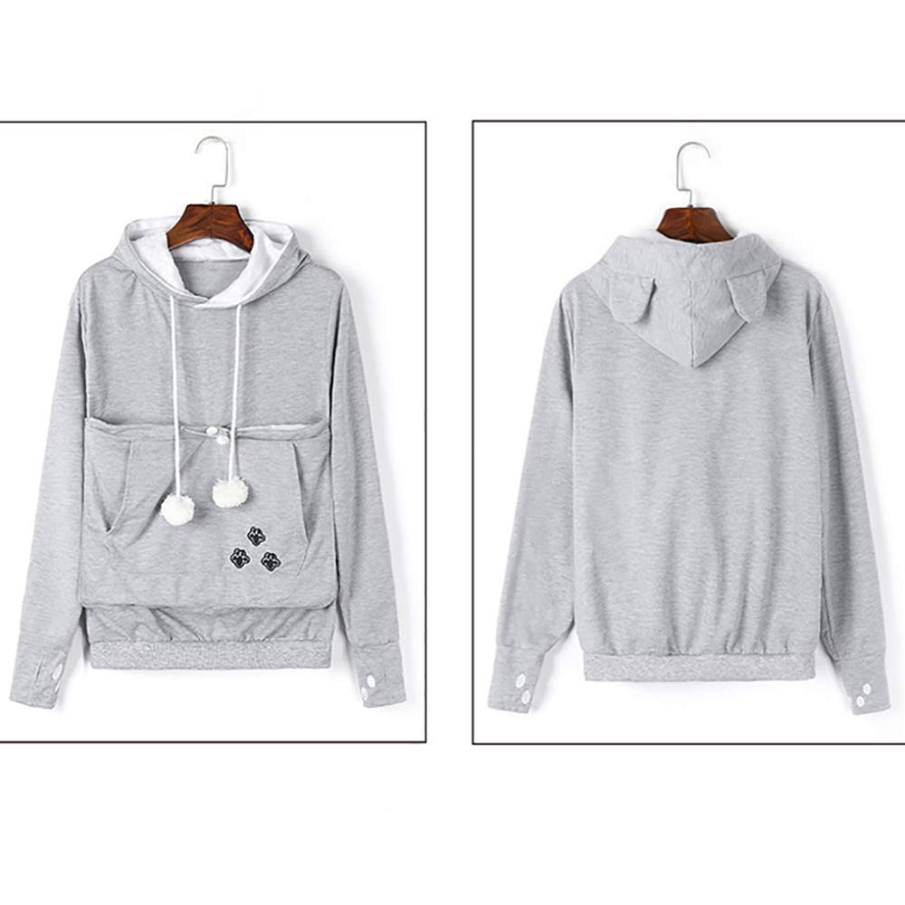 Felyong sudadera con puños y orificio para pulgar, ajuste cómodo.