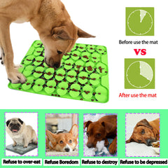 Femont Snuffle Mat 2-en-1 para comida seca y húmeda, guía al perro a comer más despacio.