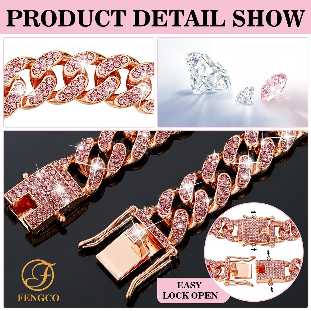 fengco collar perros diamantes zirconia aporta brillo discreto para ocasiones.