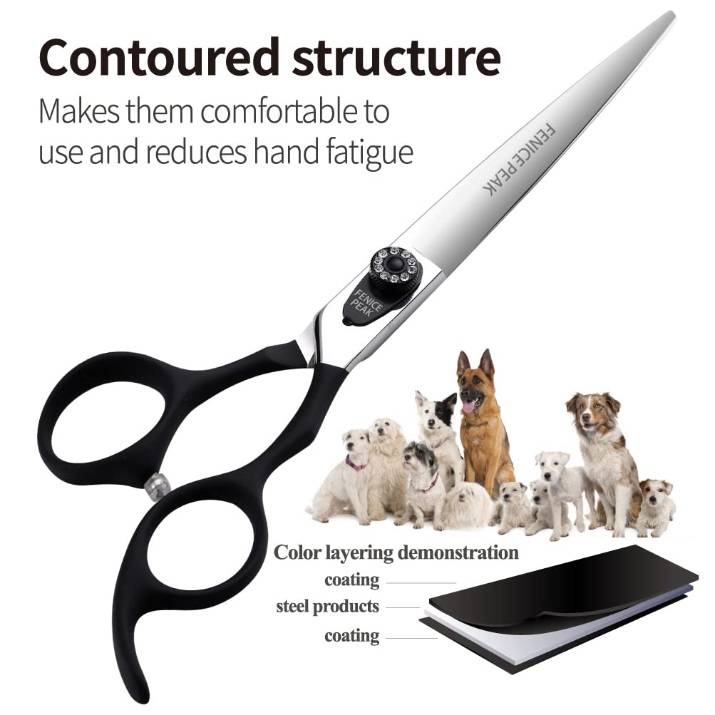 Estuche y paño de limpieza Fenice Peak para almacenar y cuidar las tijeras.
