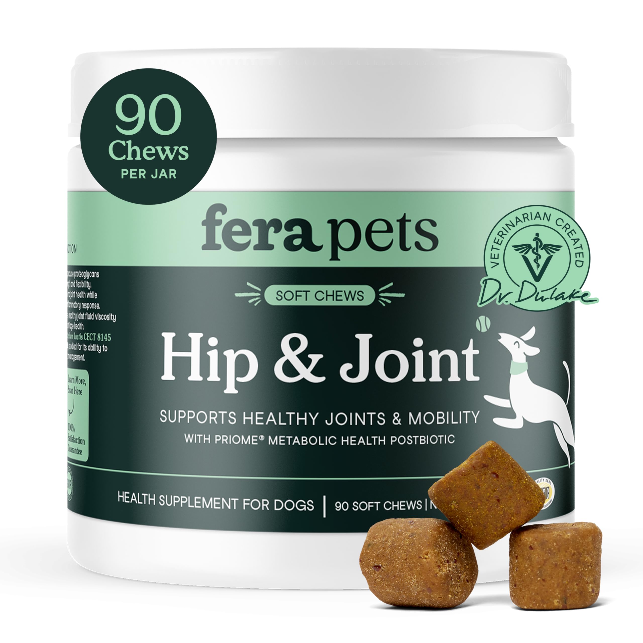 Fera Pets: frasco de suplemento para articulaciones de perros, apoyo a la movilidad
