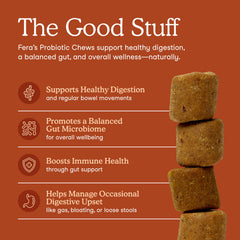 Fera Pets Probiotics: bocaditos postbióticos para microbioma más resistente.
