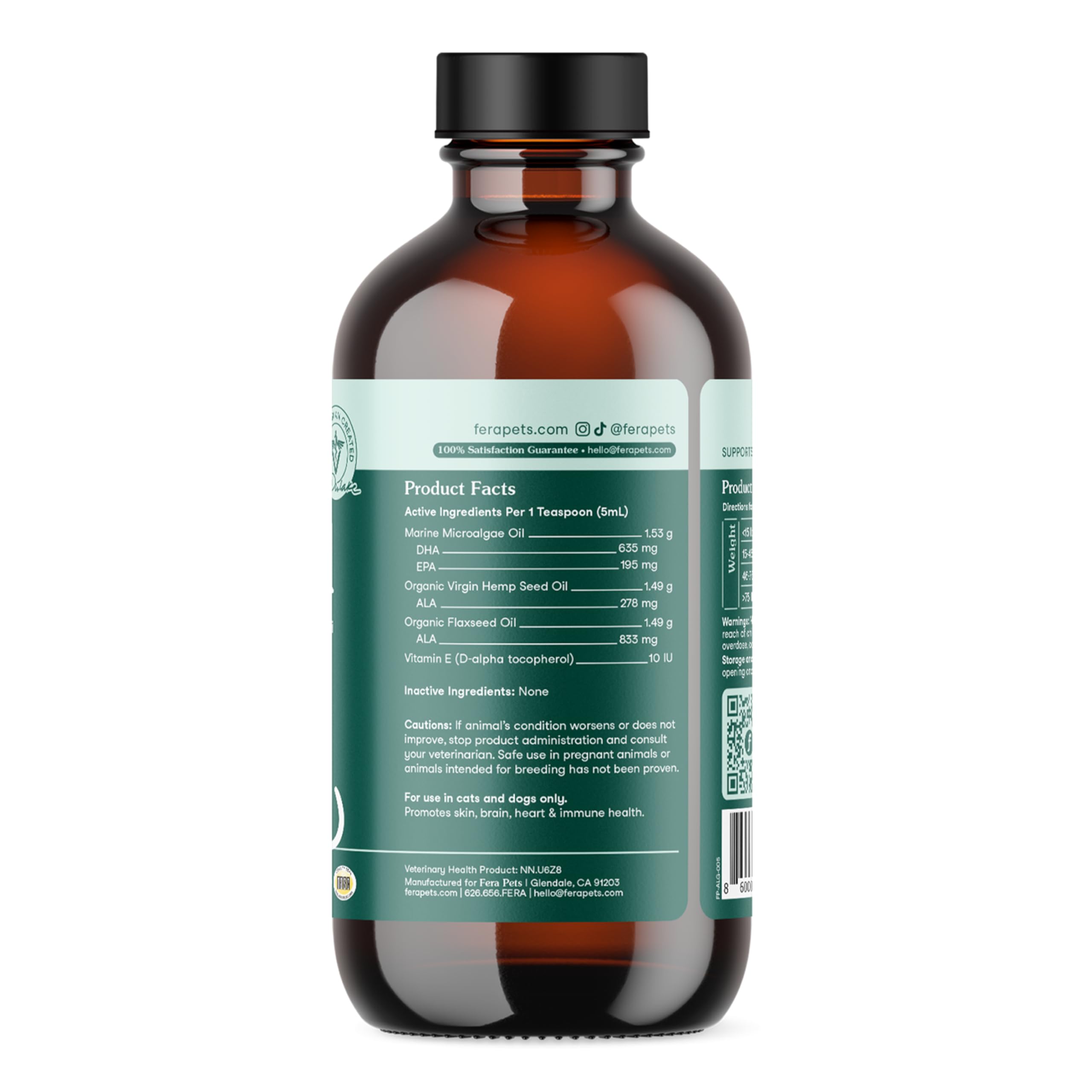 Fera Pets Aceite de Algas listo para mezclar en la comida diaria