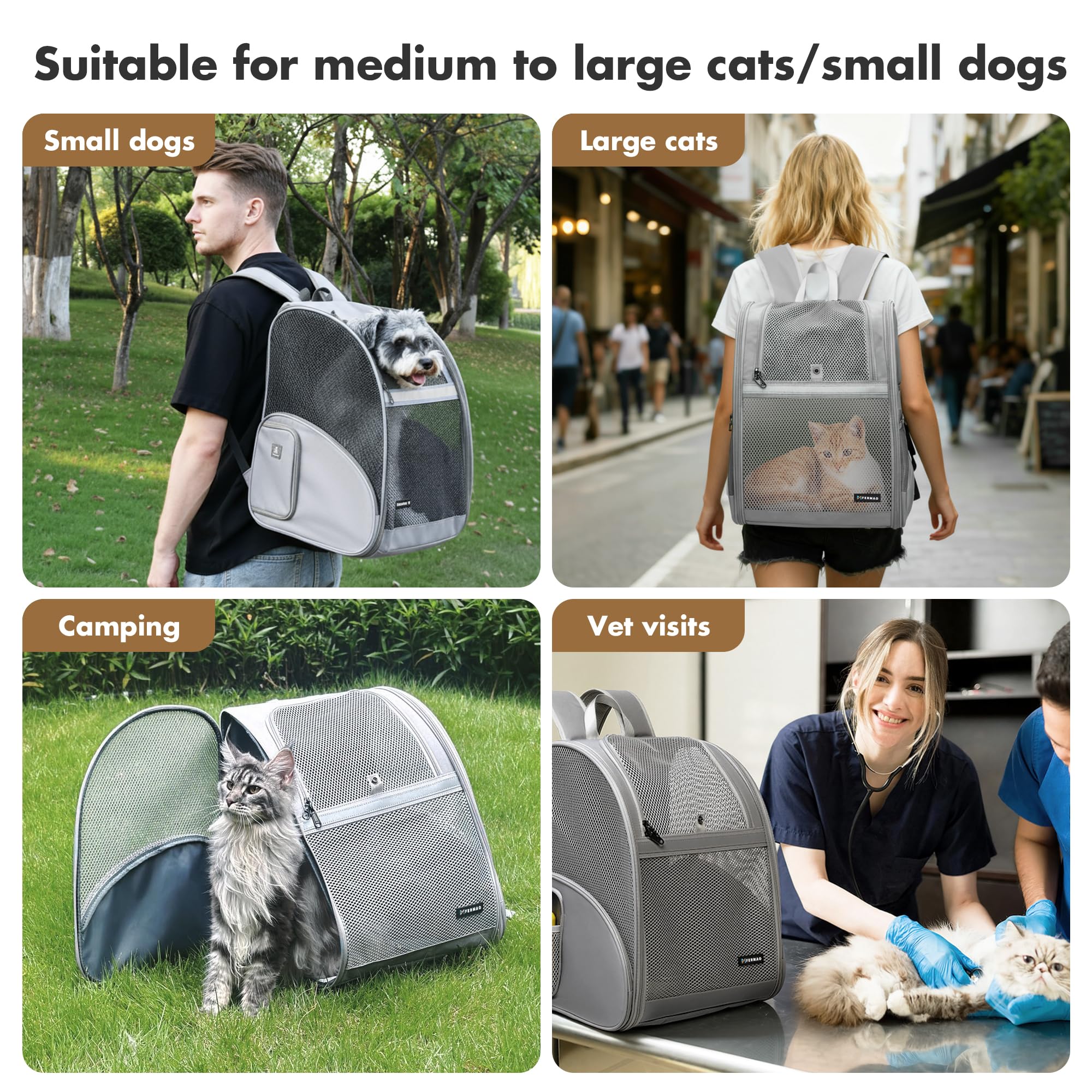FERMAO disponible en M y XL para diferentes tamaños de mascotas