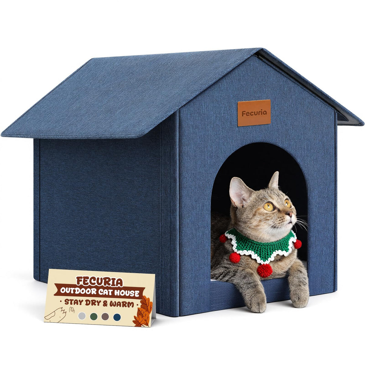 Fecuria: casa-gatos-exterior-resistente-al-clima, refugio seguro para felinos al aire libre