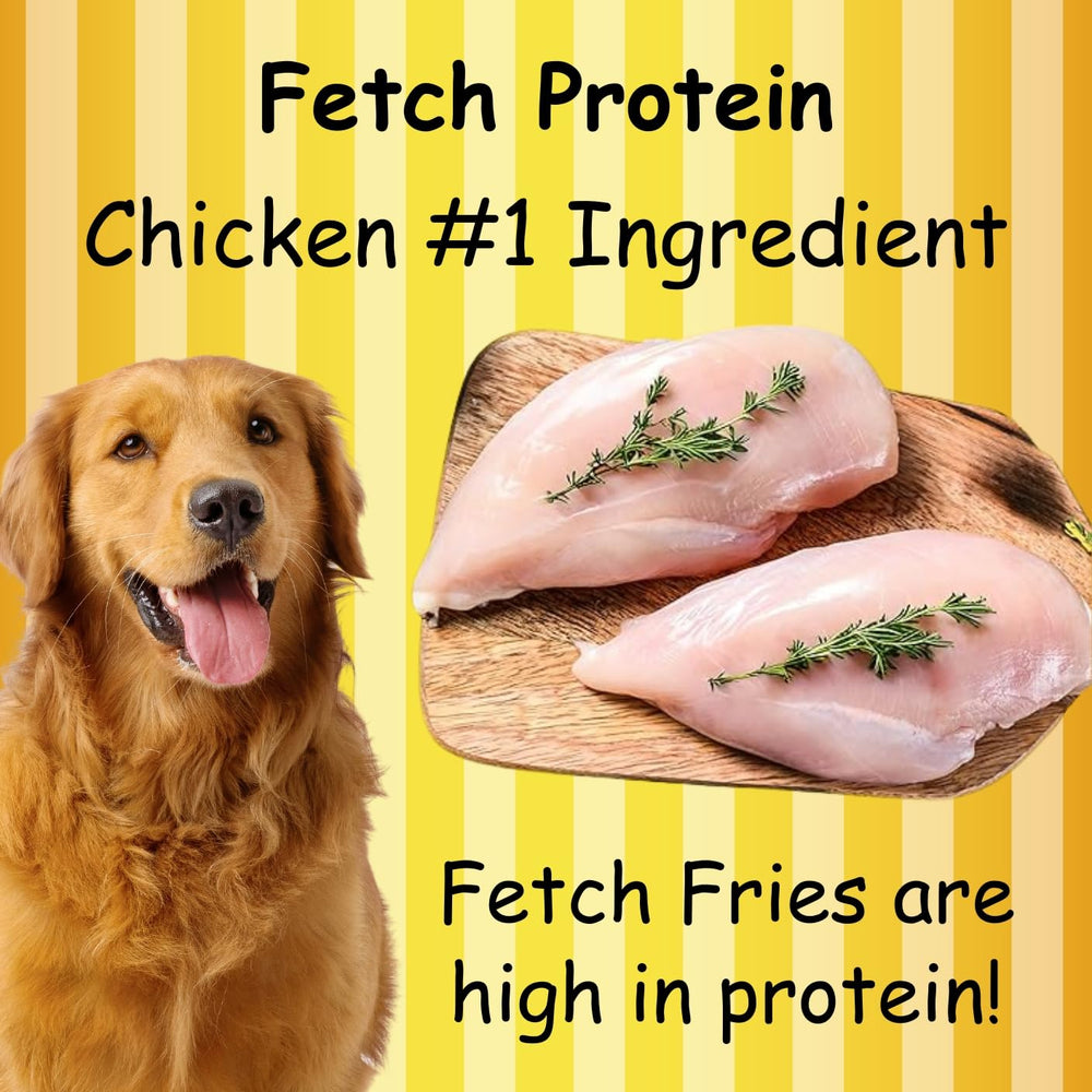 Fetch Fries: snack de pollo y patata dulce, perfecto para entrenamiento diario.