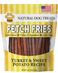 Fetch Fries: tiras de pavo y batata para premiar durante el entrenamiento.