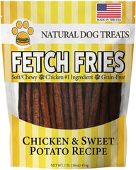 Fetch Fries: tiras de pollo y patata dulce para premio sabroso en entrenamientos.